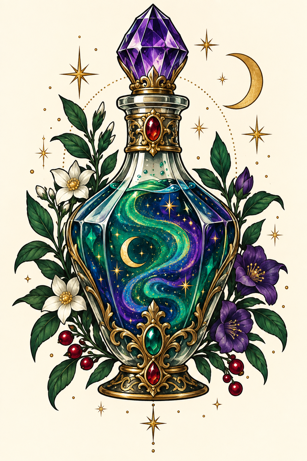 Personalized spell bottle potion bottle tattoo ideas