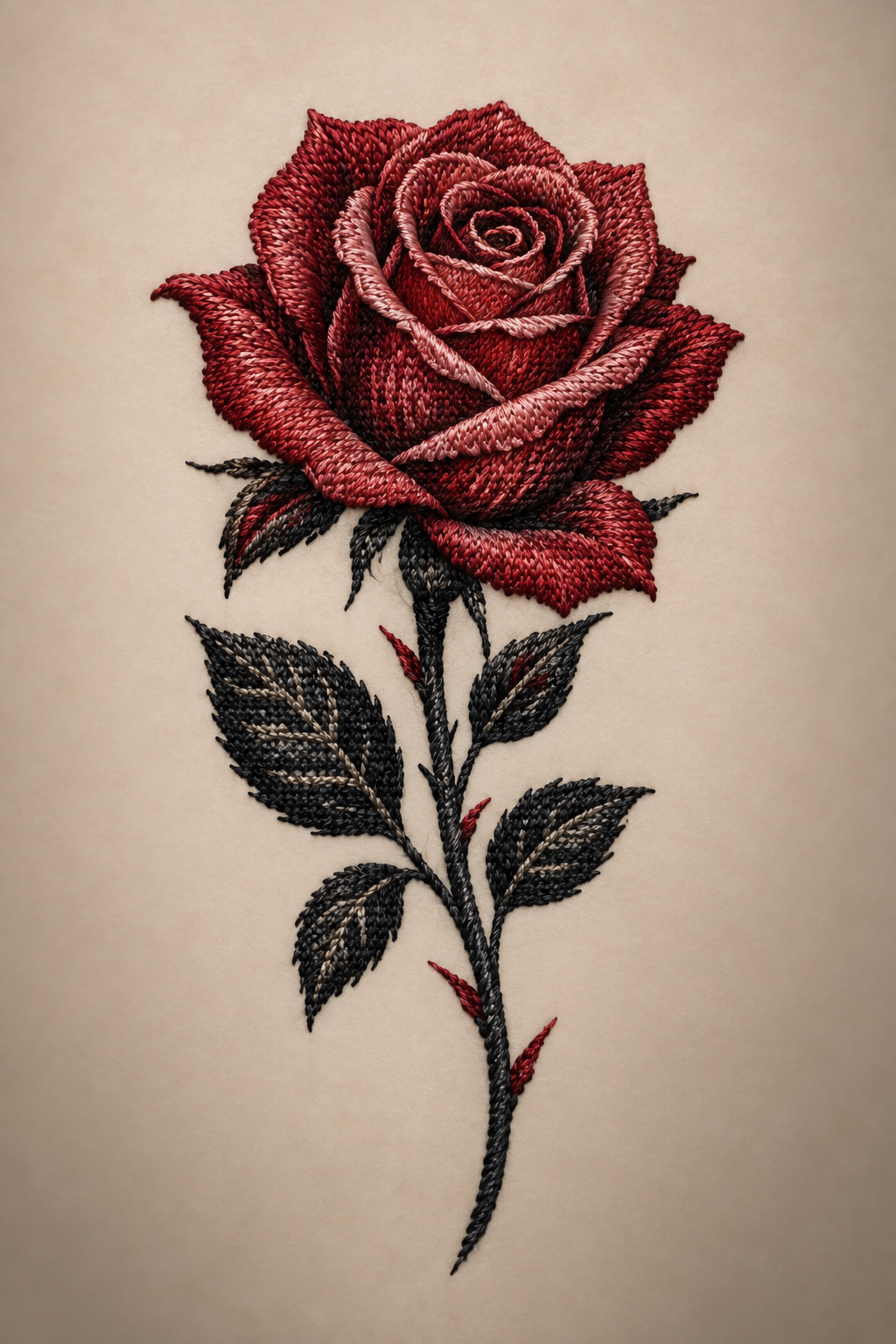 rose tattoo embroidery 2