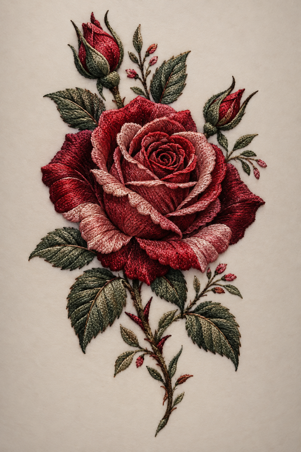rose tattoo embroidery 5