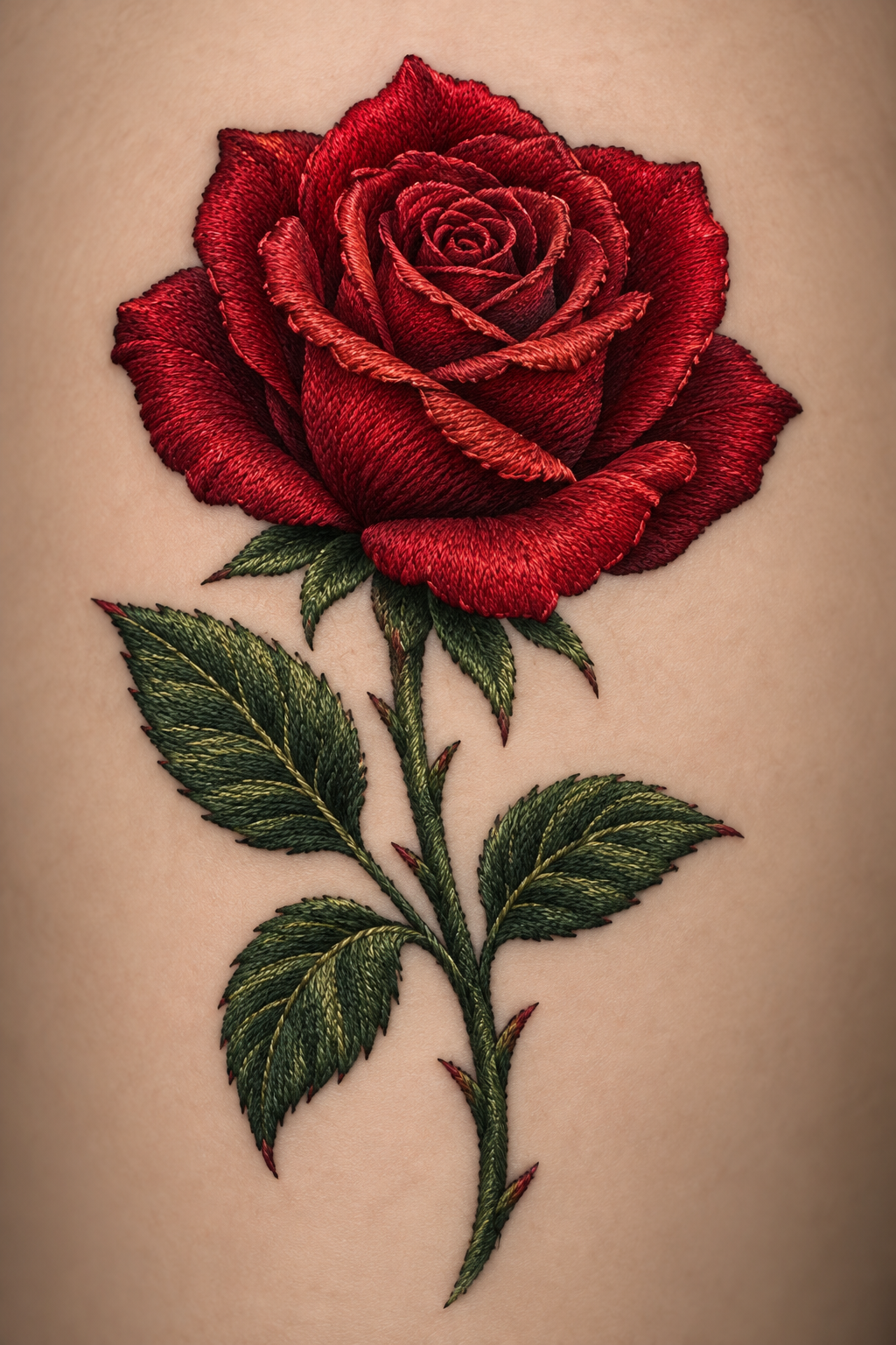 rose tattoo embroidery 9