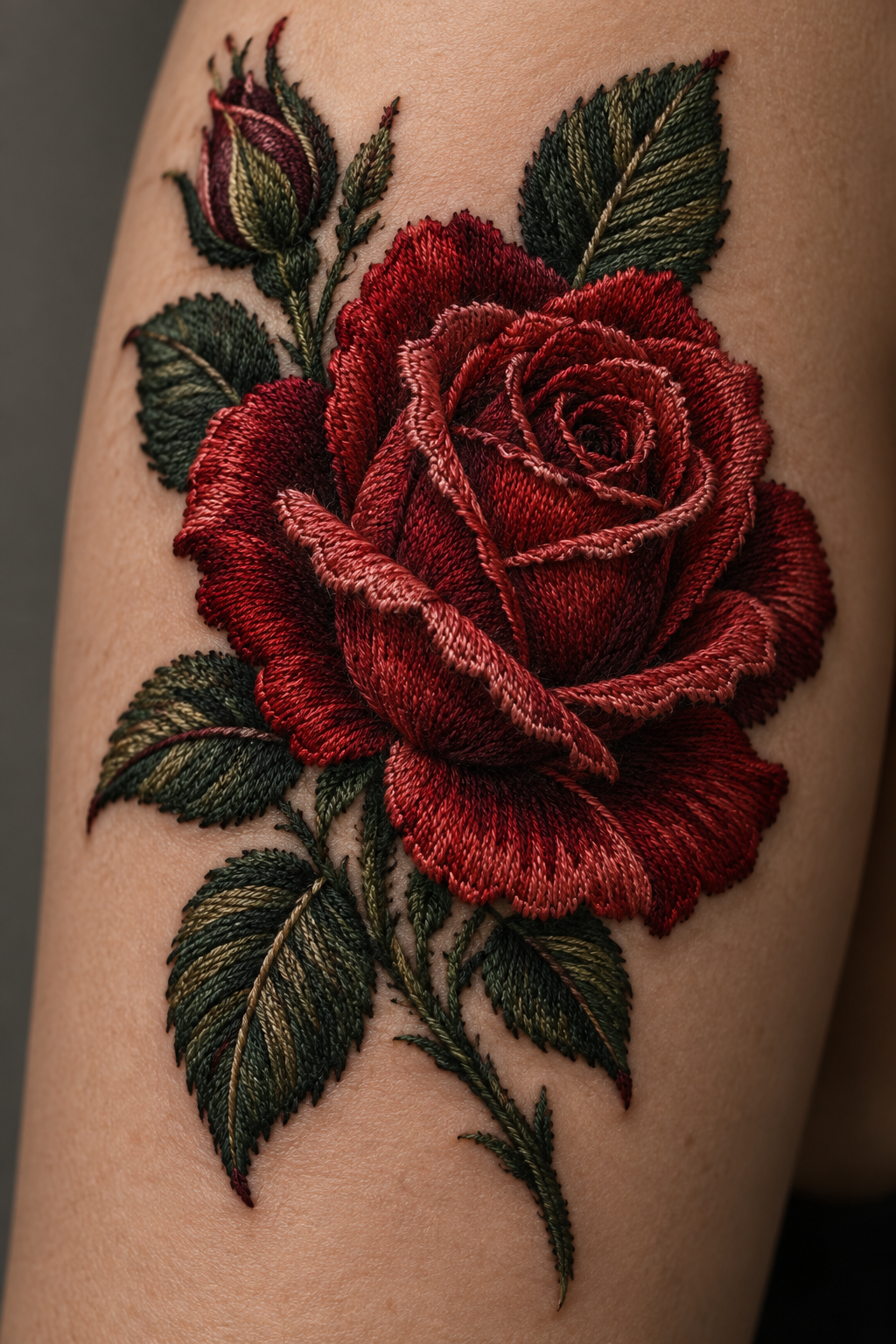 rose tattoo embroidery 10
