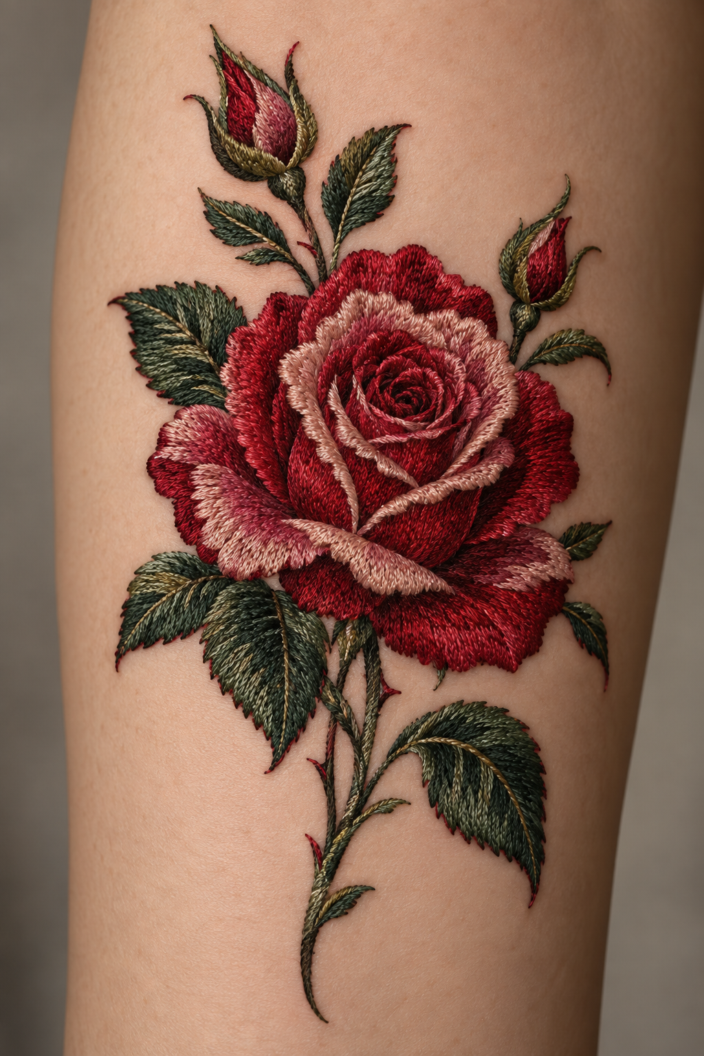 rose tattoo embroidery 12