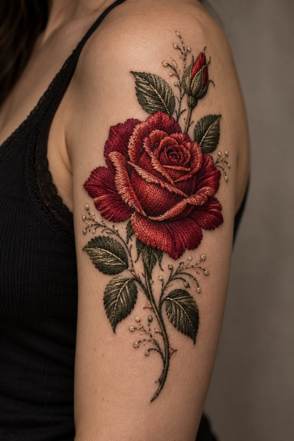 rose tattoo embroidery 13