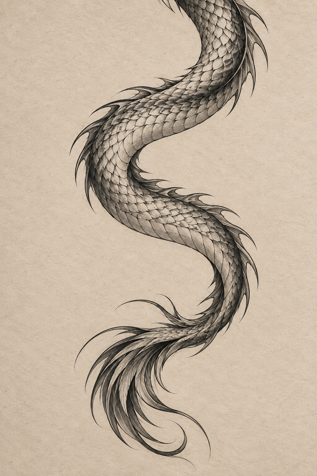 small dragon tattoos: dragon tail wrap
