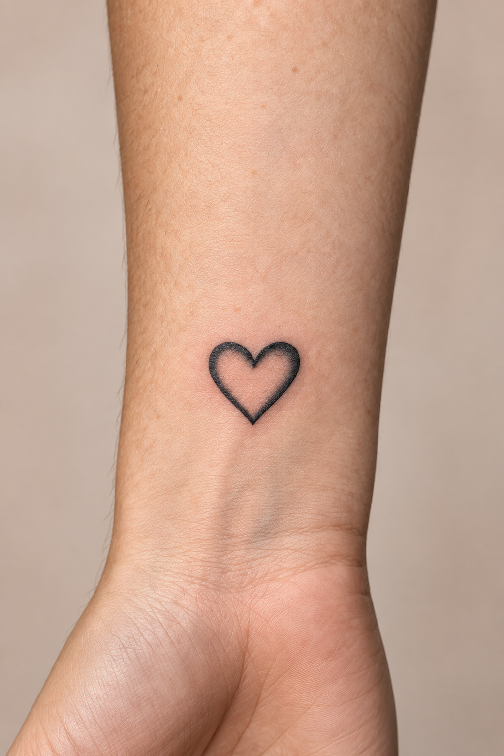 Tiny Filled Heart small heart tattoo idea