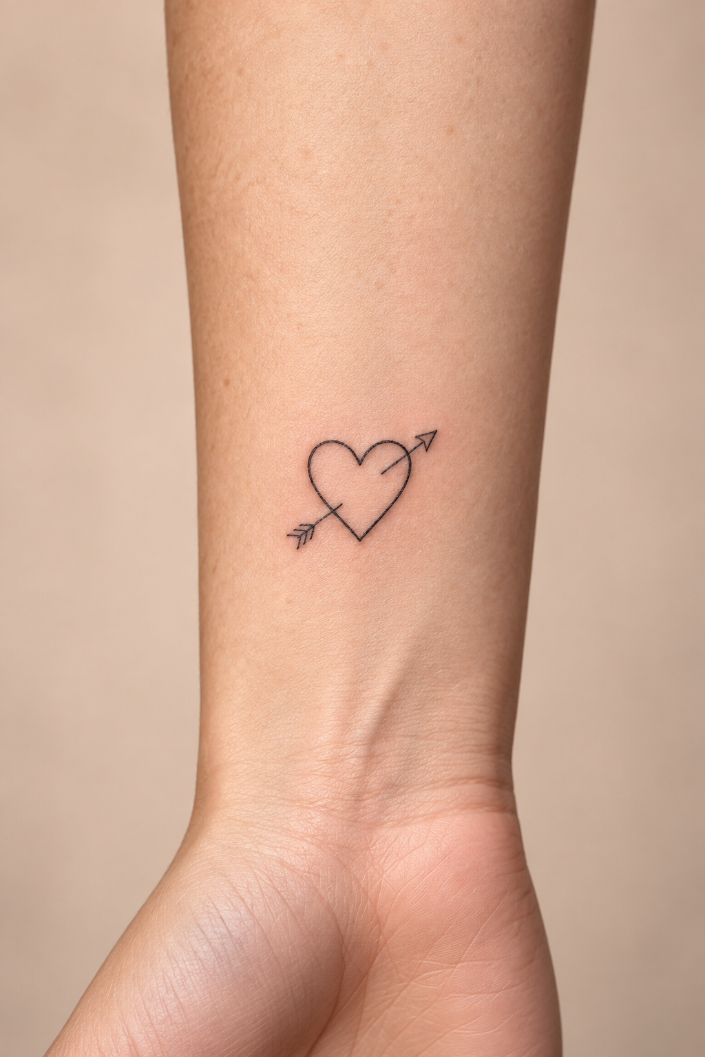 Heart with Arrow small heart tattoo idea