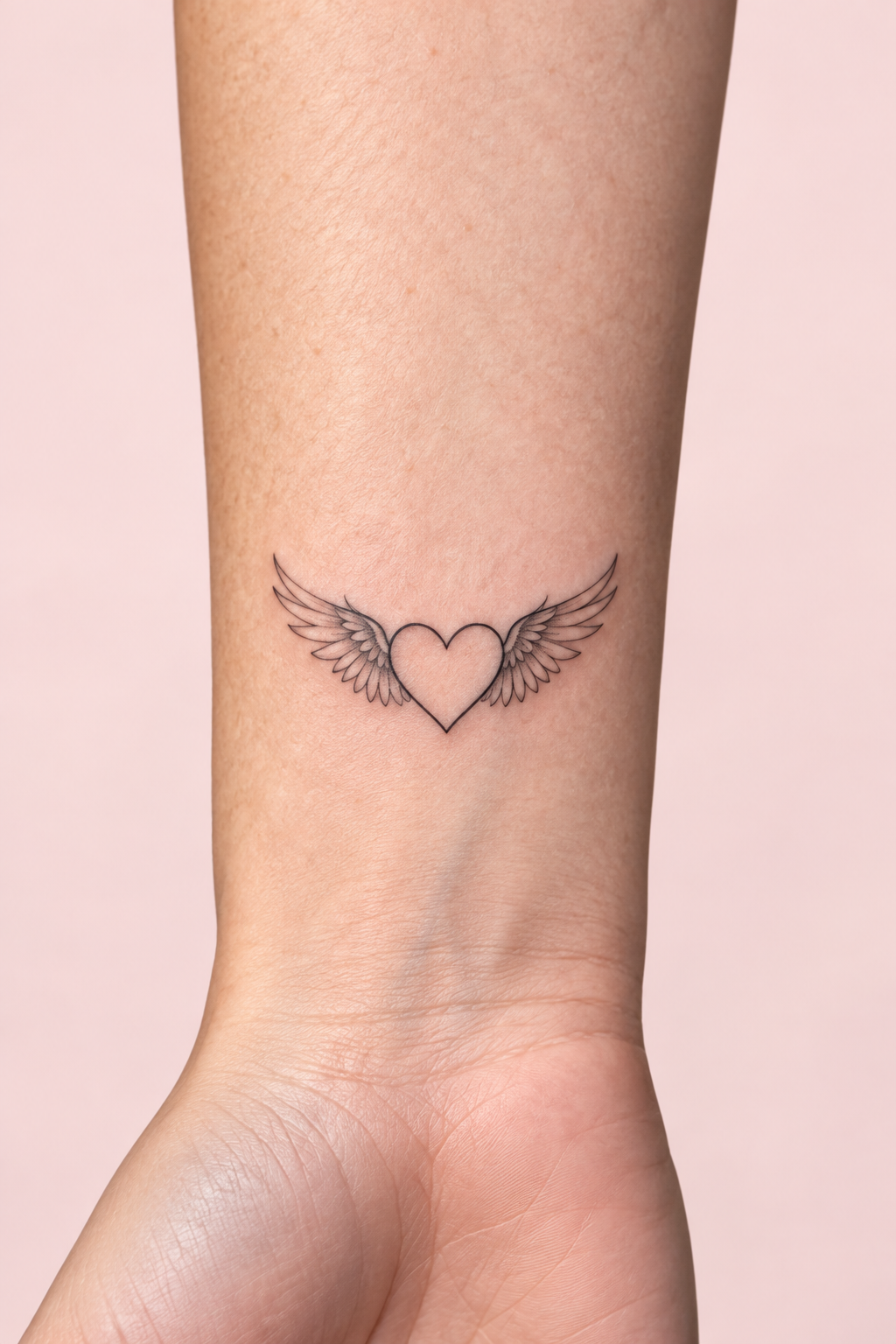 Heart with Wings small heart tattoo idea