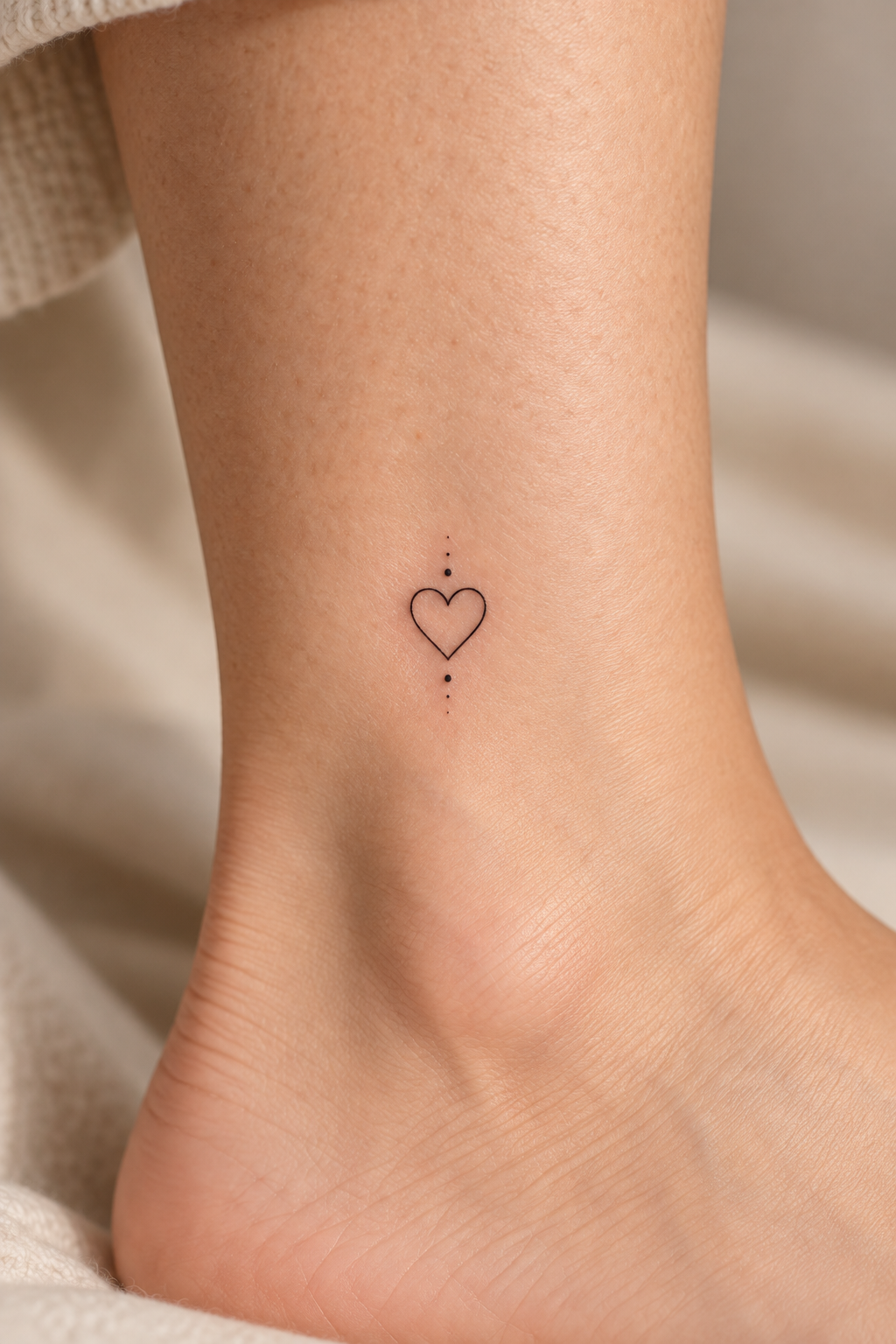Heart with Dots small heart tattoo idea