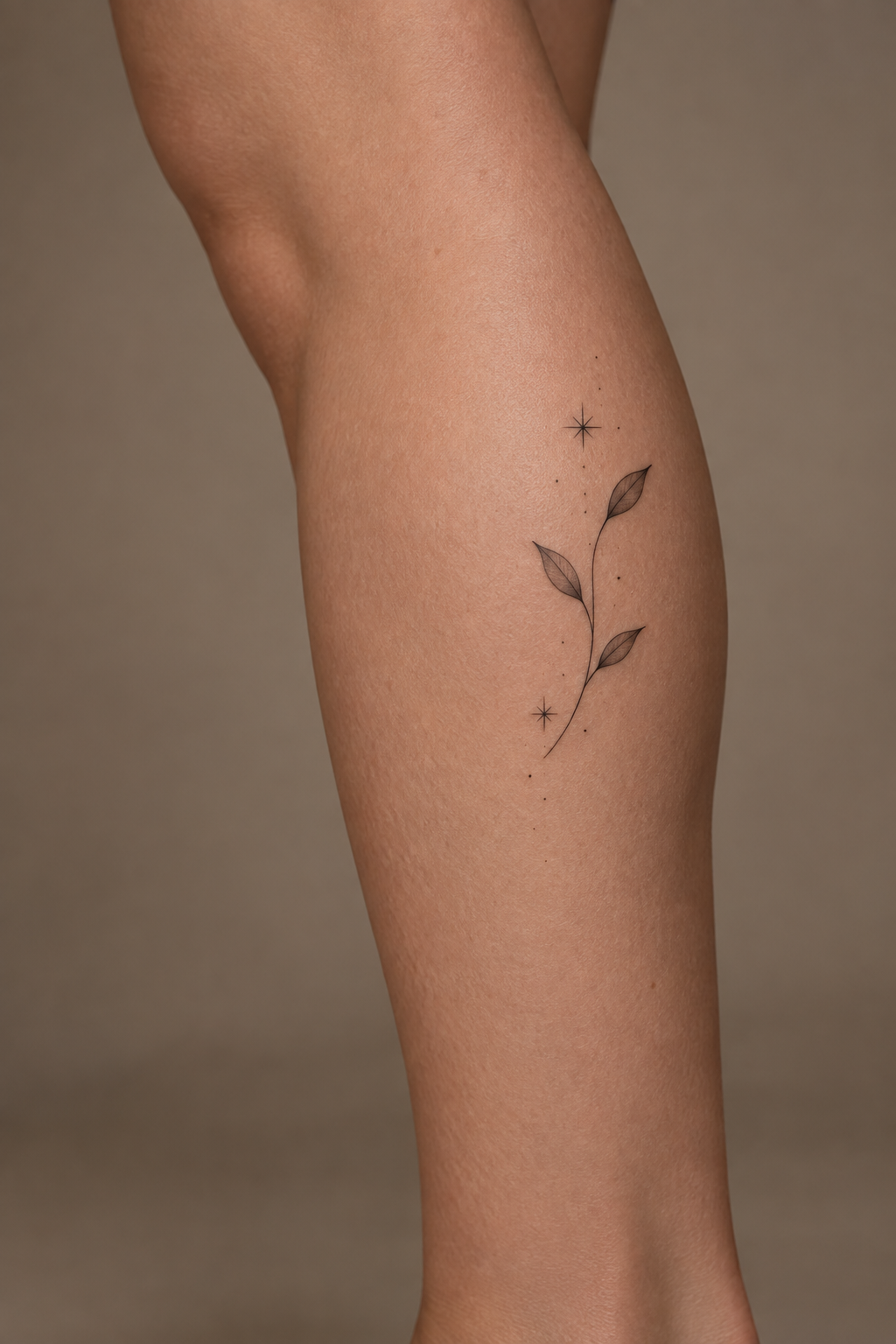 Minimalist Animal Silhouettes small leg tattoo idea