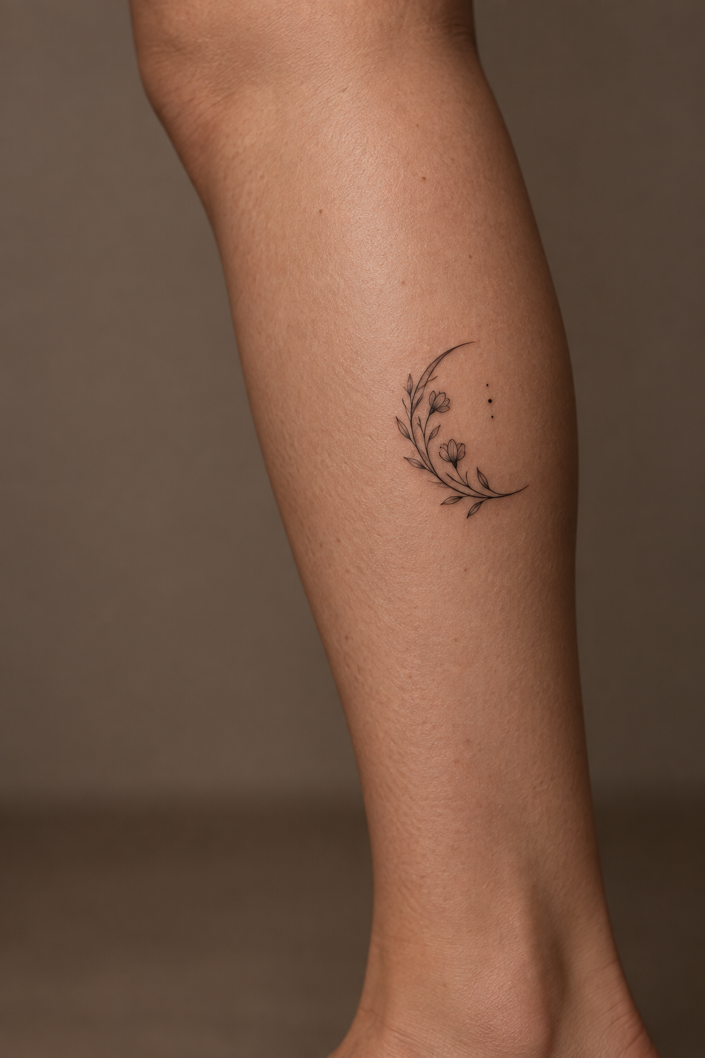 Small Heart Details small leg tattoo idea