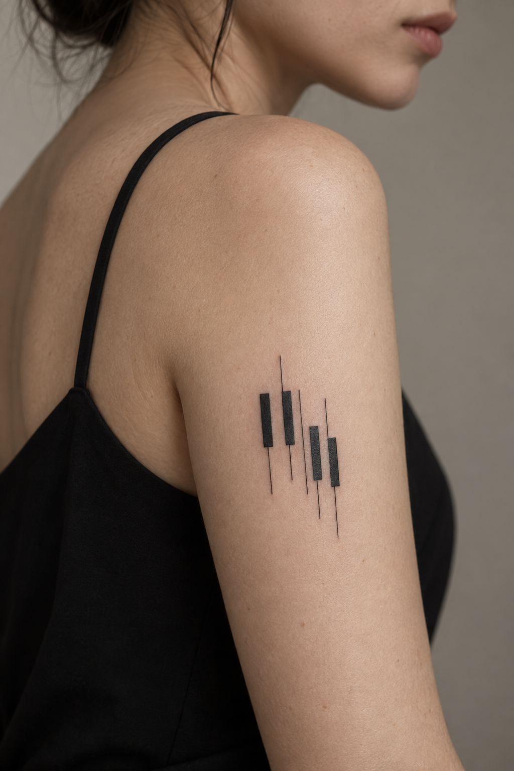 Piano Keys small music tattoo idea