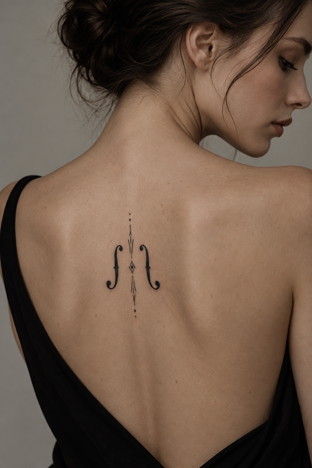 Violin F-Holes small music tattoo idea