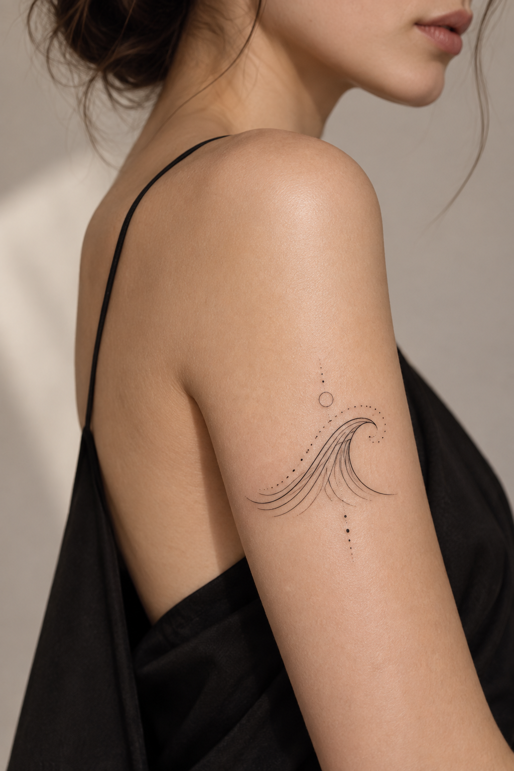 Crescendo Wave small music tattoo idea