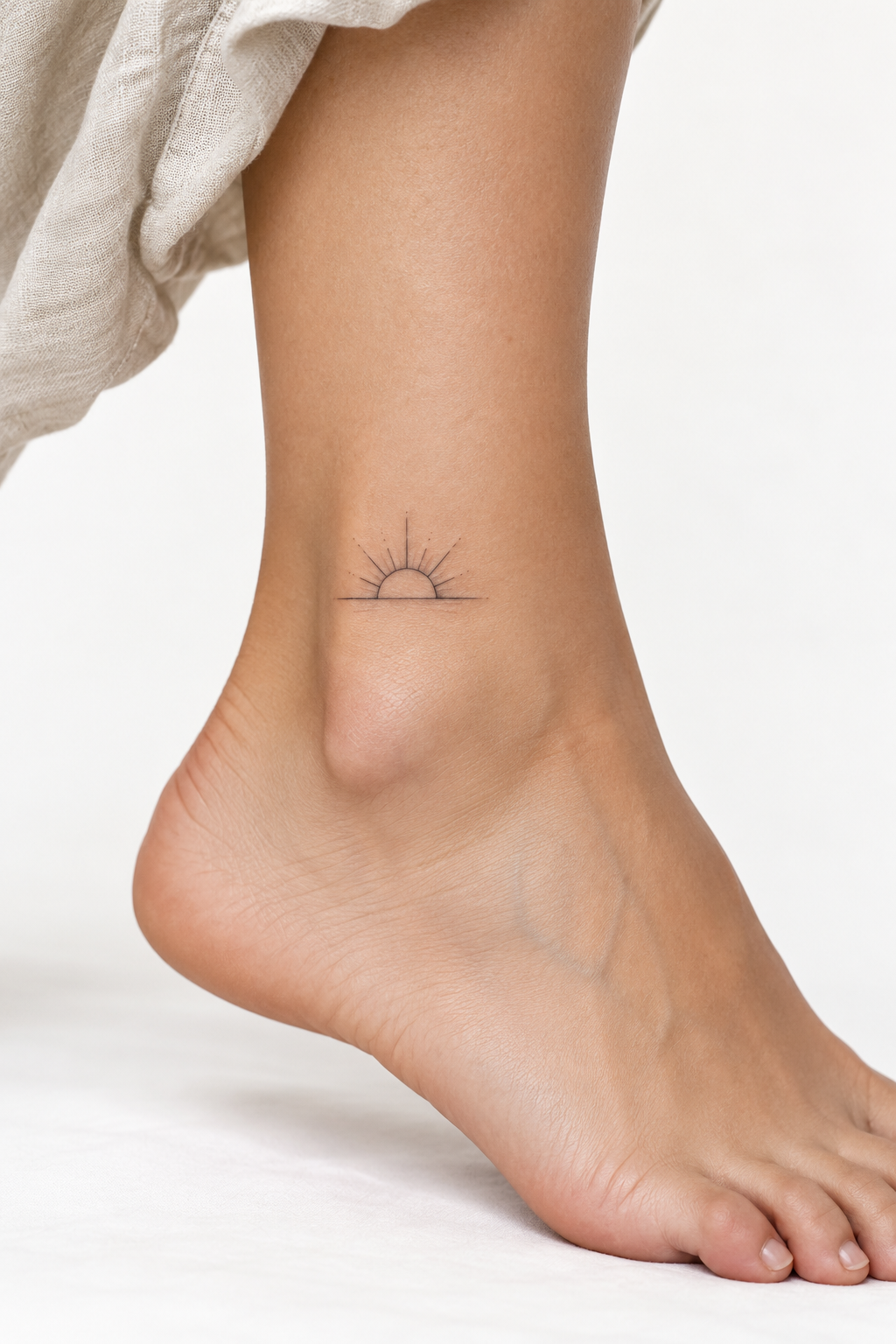 sunrise quote ankle tattoo small ankle tattoo idea
