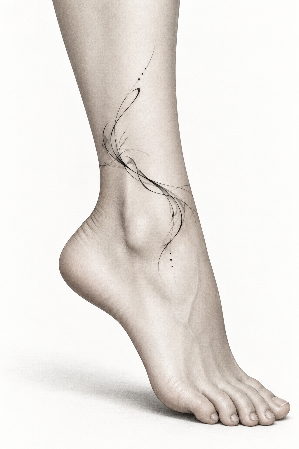 handwritten script ankle tattoo small ankle tattoo idea