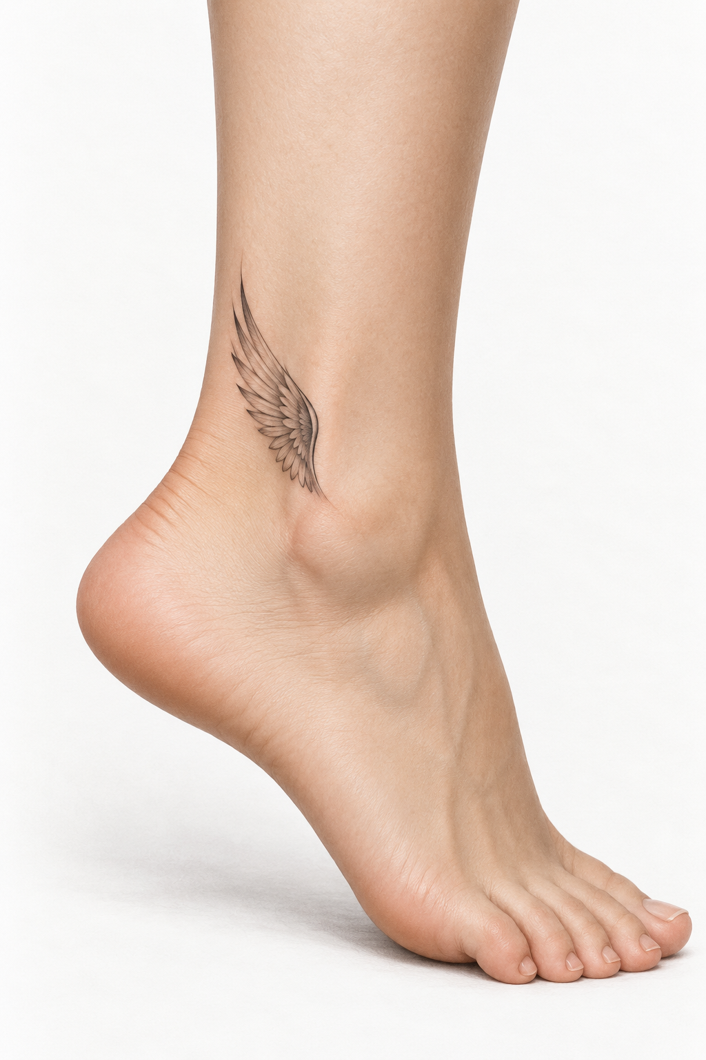 tiny wing ankle tattoo small ankle tattoo idea