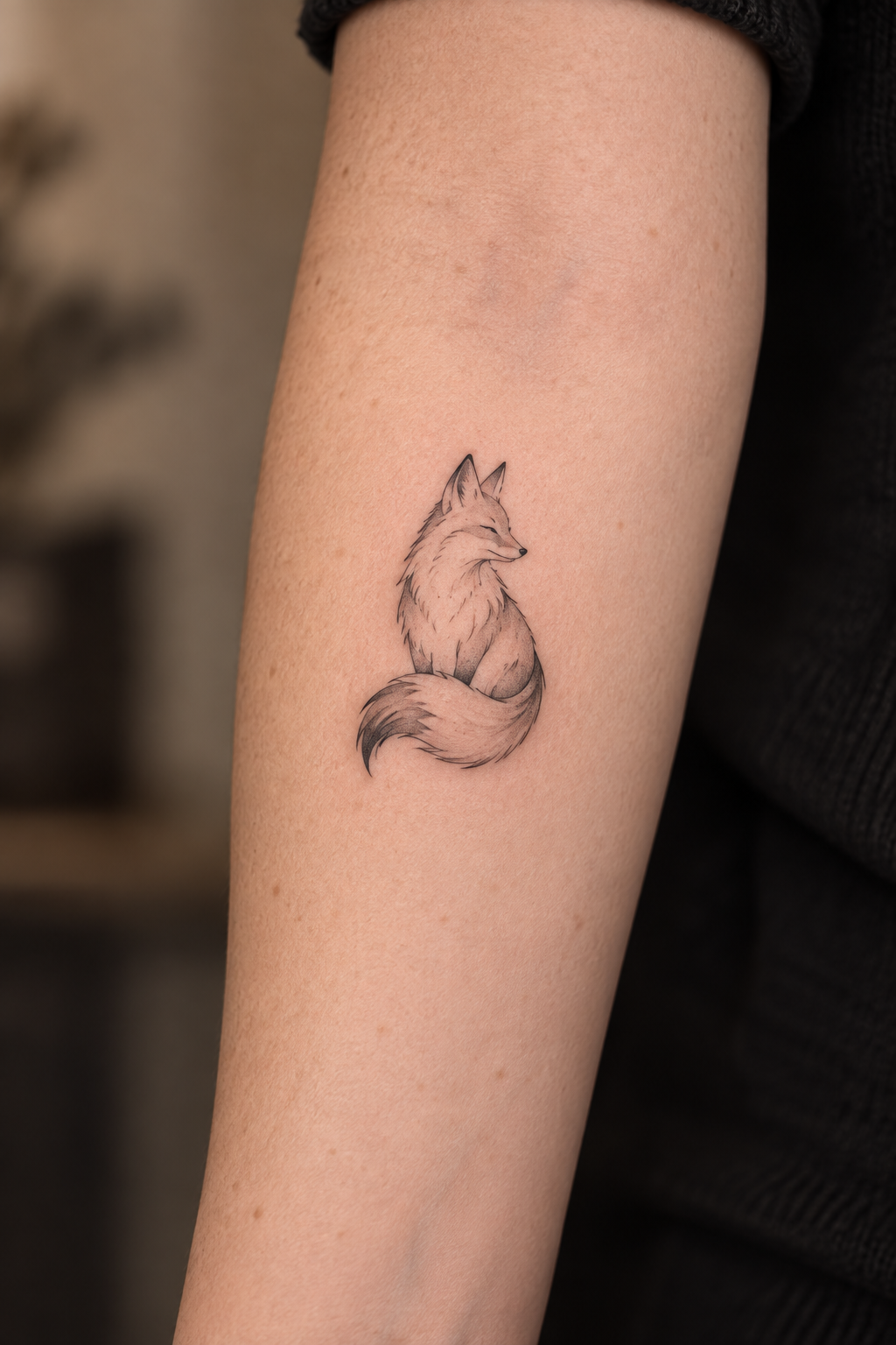 Fox Graphic Ink tiny fox tattoo idea