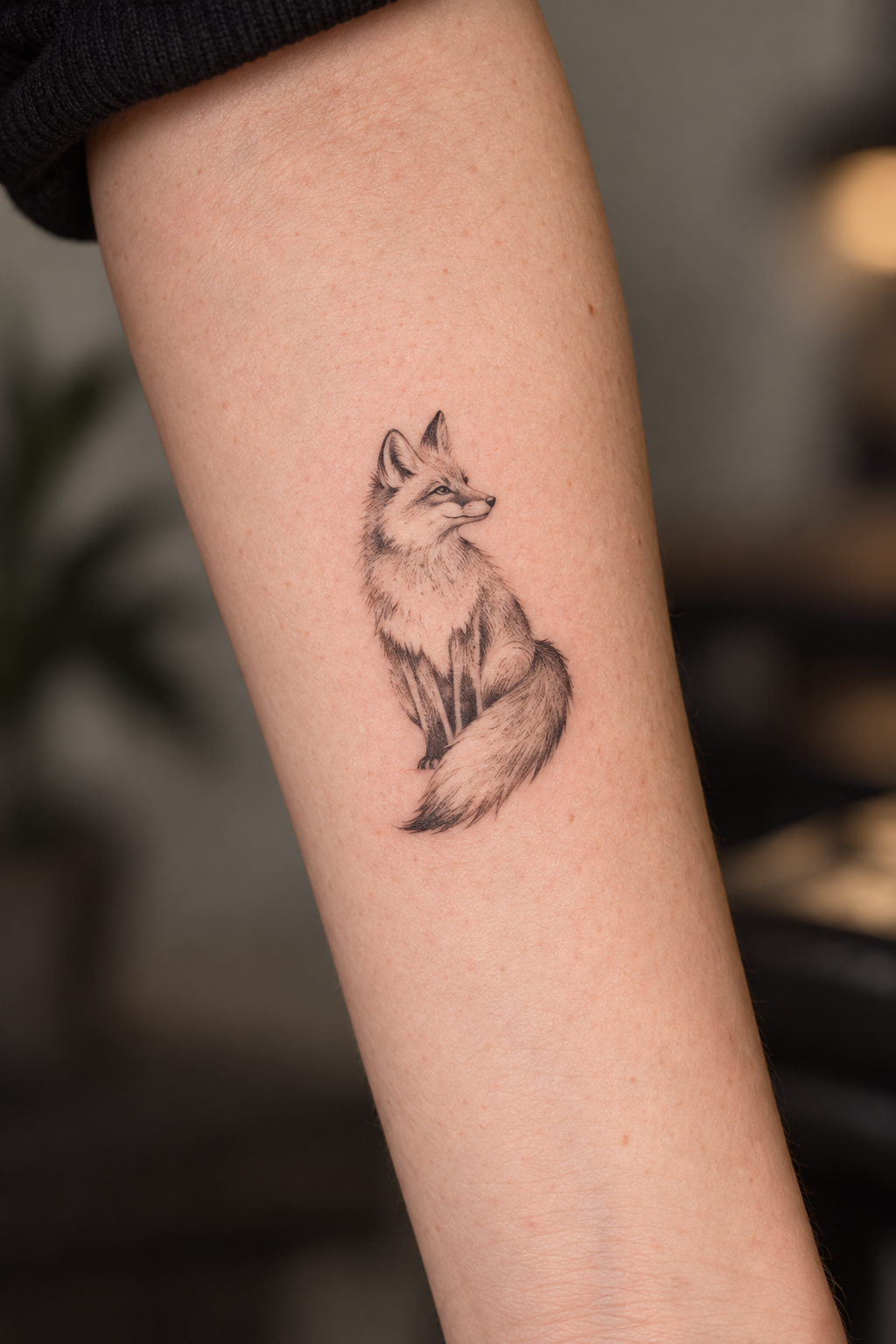 Realistic Fox tiny fox tattoo idea