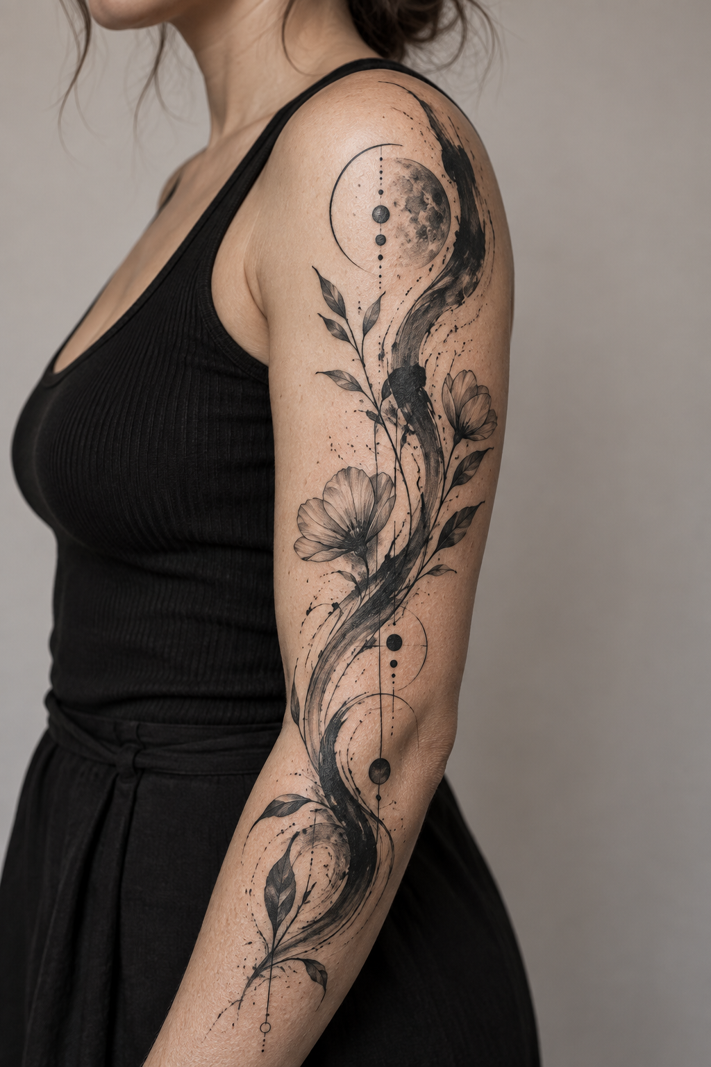 abstract color tattoo idea