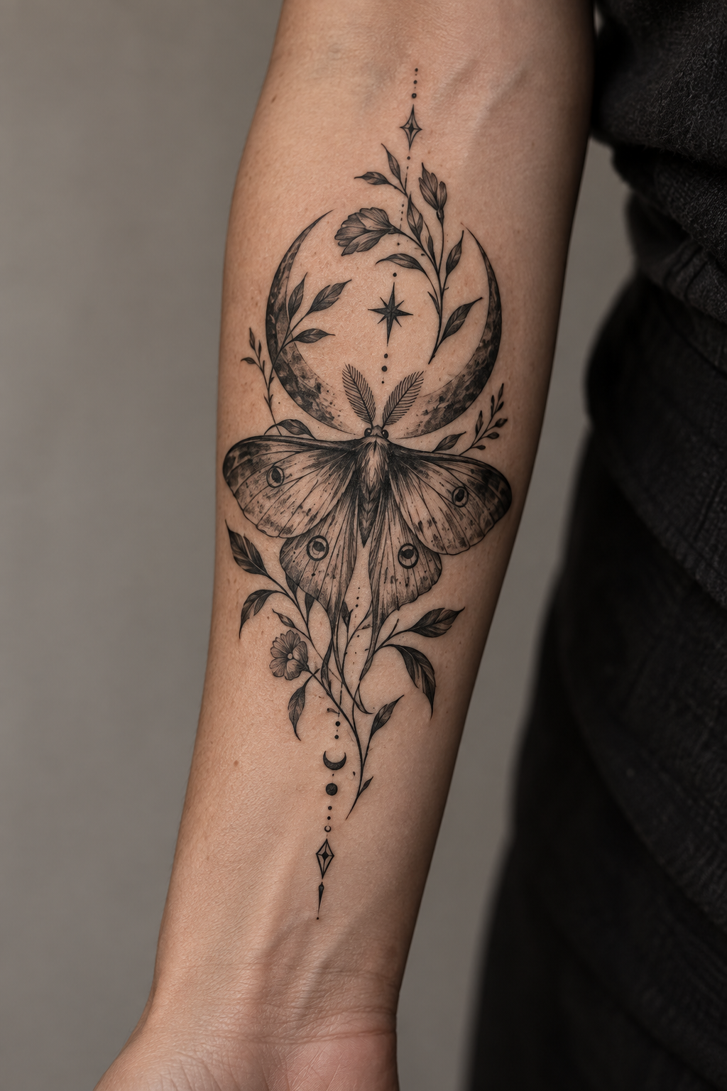 ink wash landscape tattoo idea
