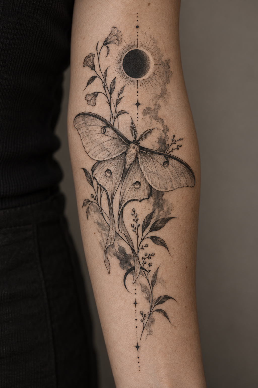 geometric artistic tattoo idea