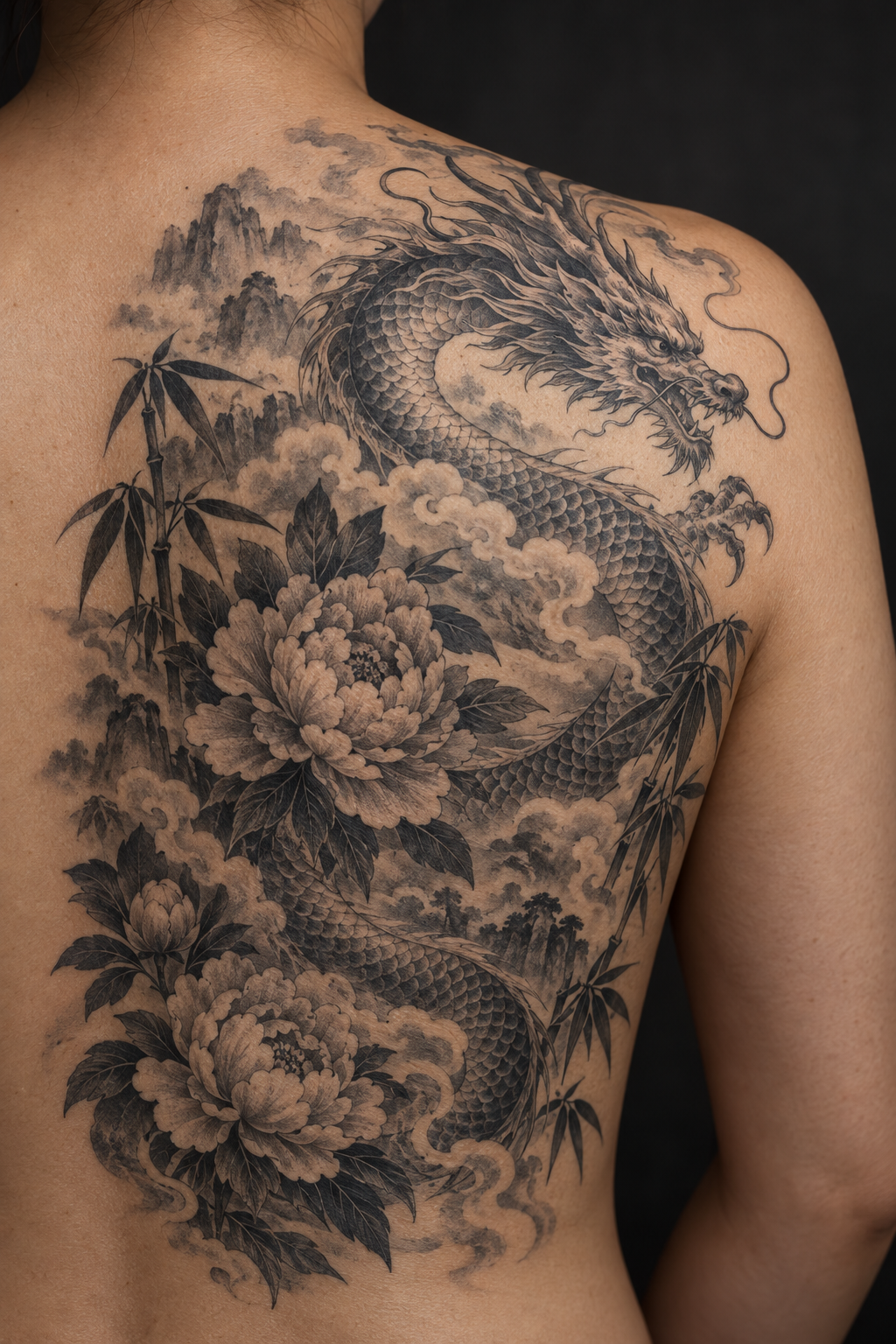 Dragon Chinese art tattoo idea