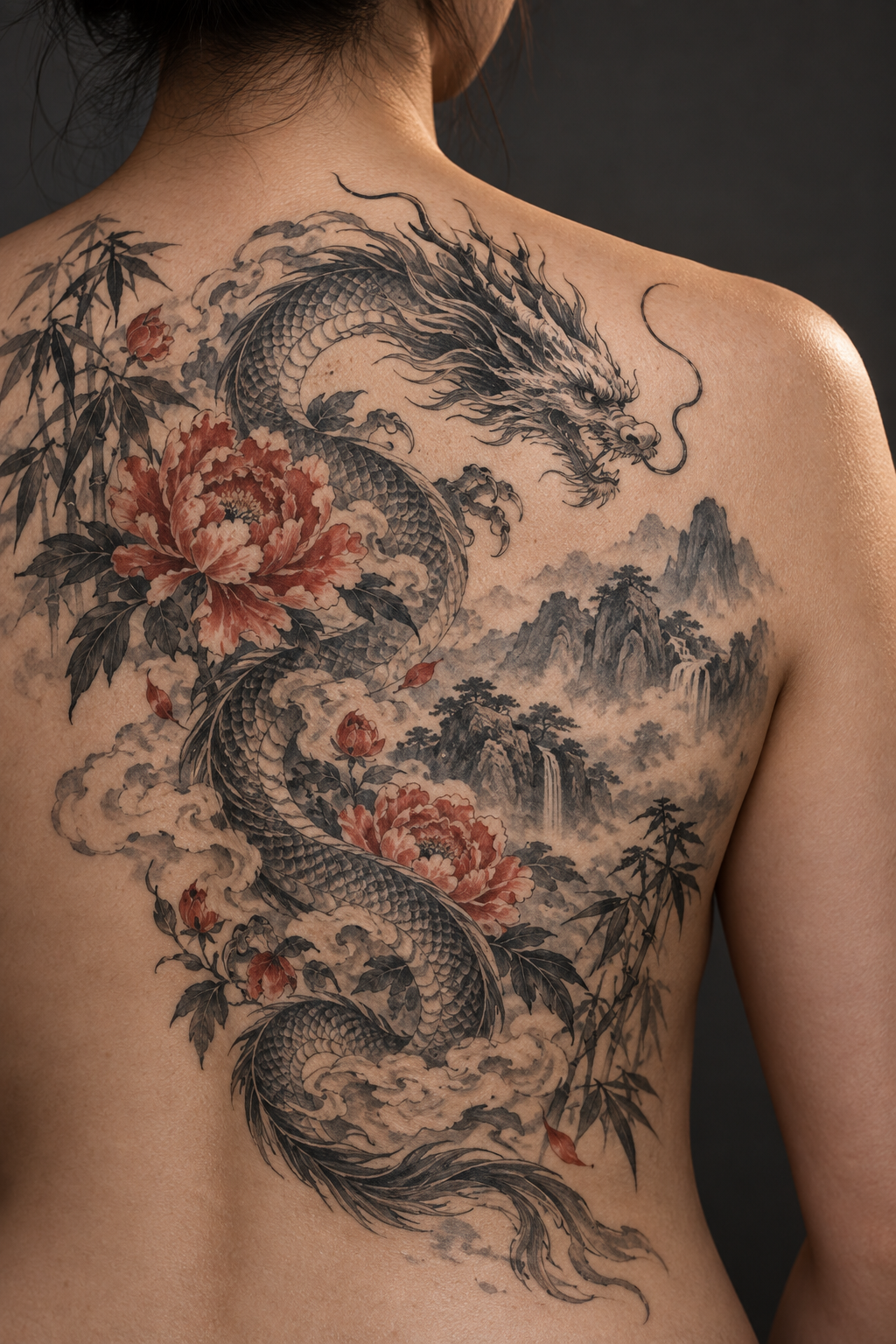 Lotus Chinese art tattoo idea