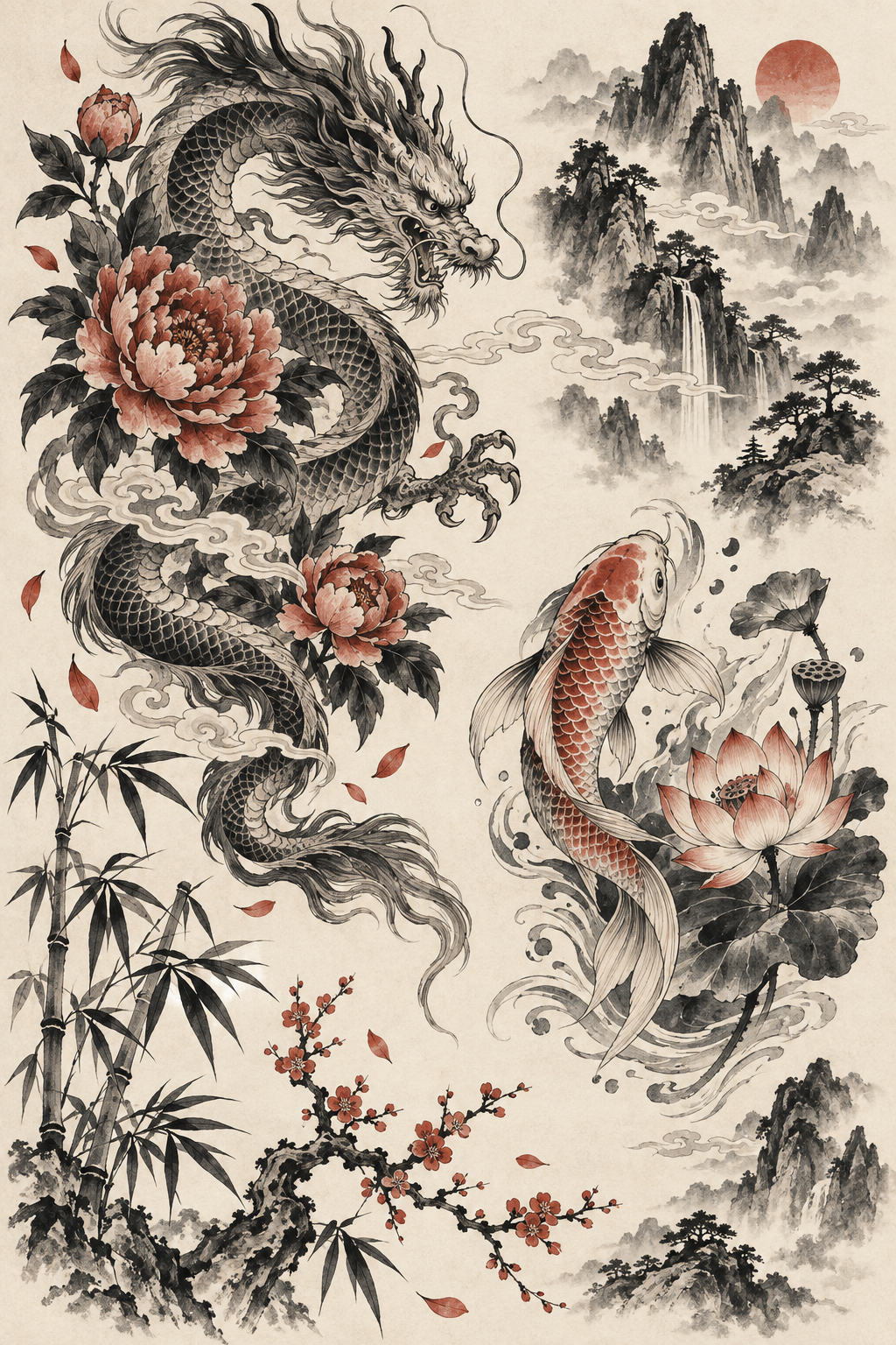 Chinese art tattoo ideas featured concept