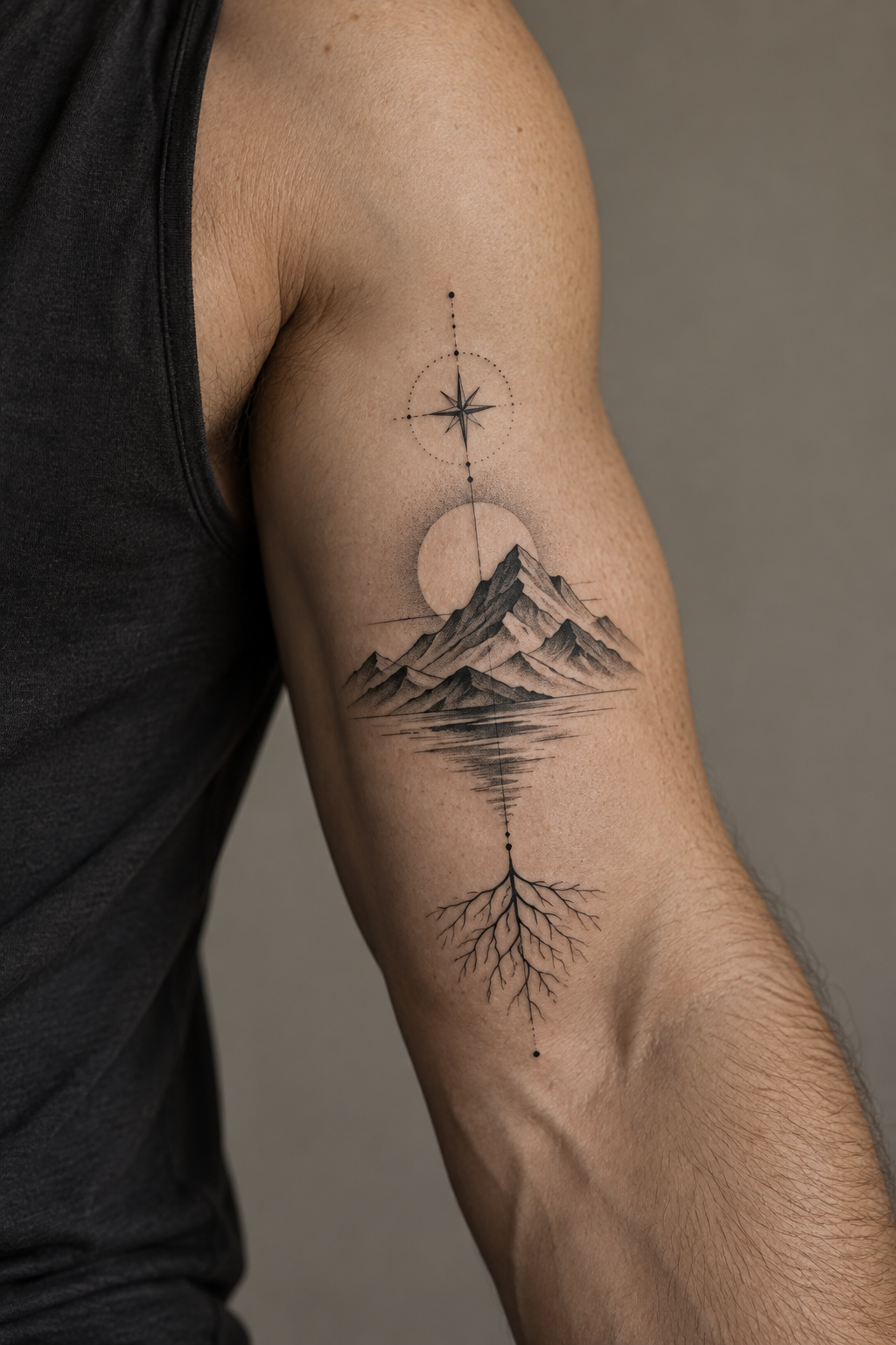 Family tribute meaningful inner bicep tattoos for men idea
