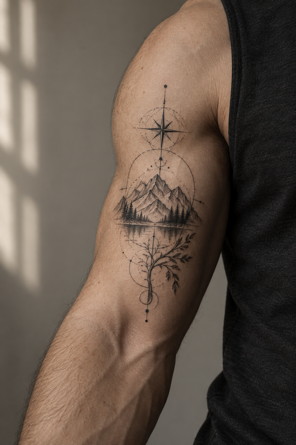 Roman numerals meaningful inner bicep tattoos for men idea