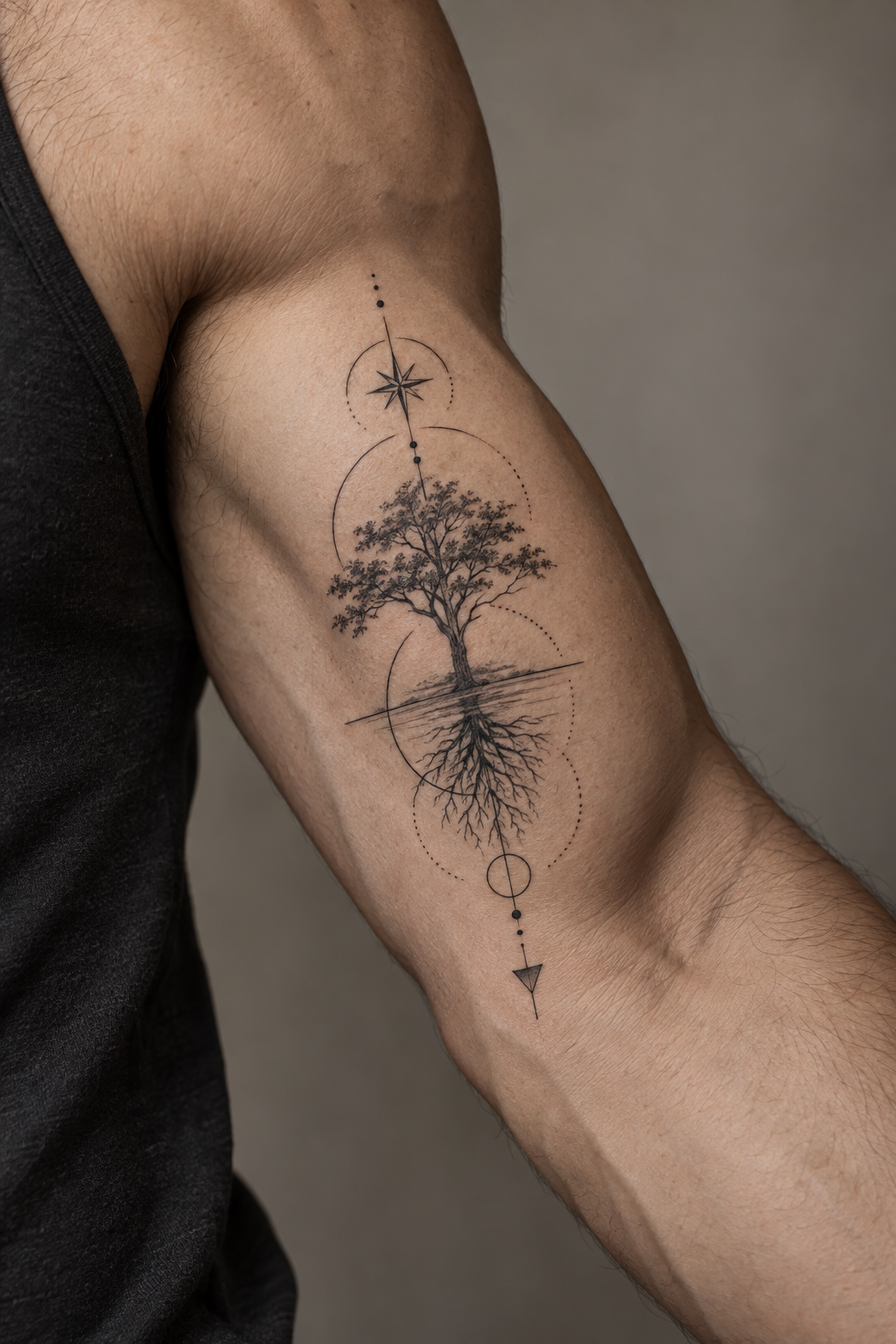 Memorial design meaningful inner bicep tattoos for men idea