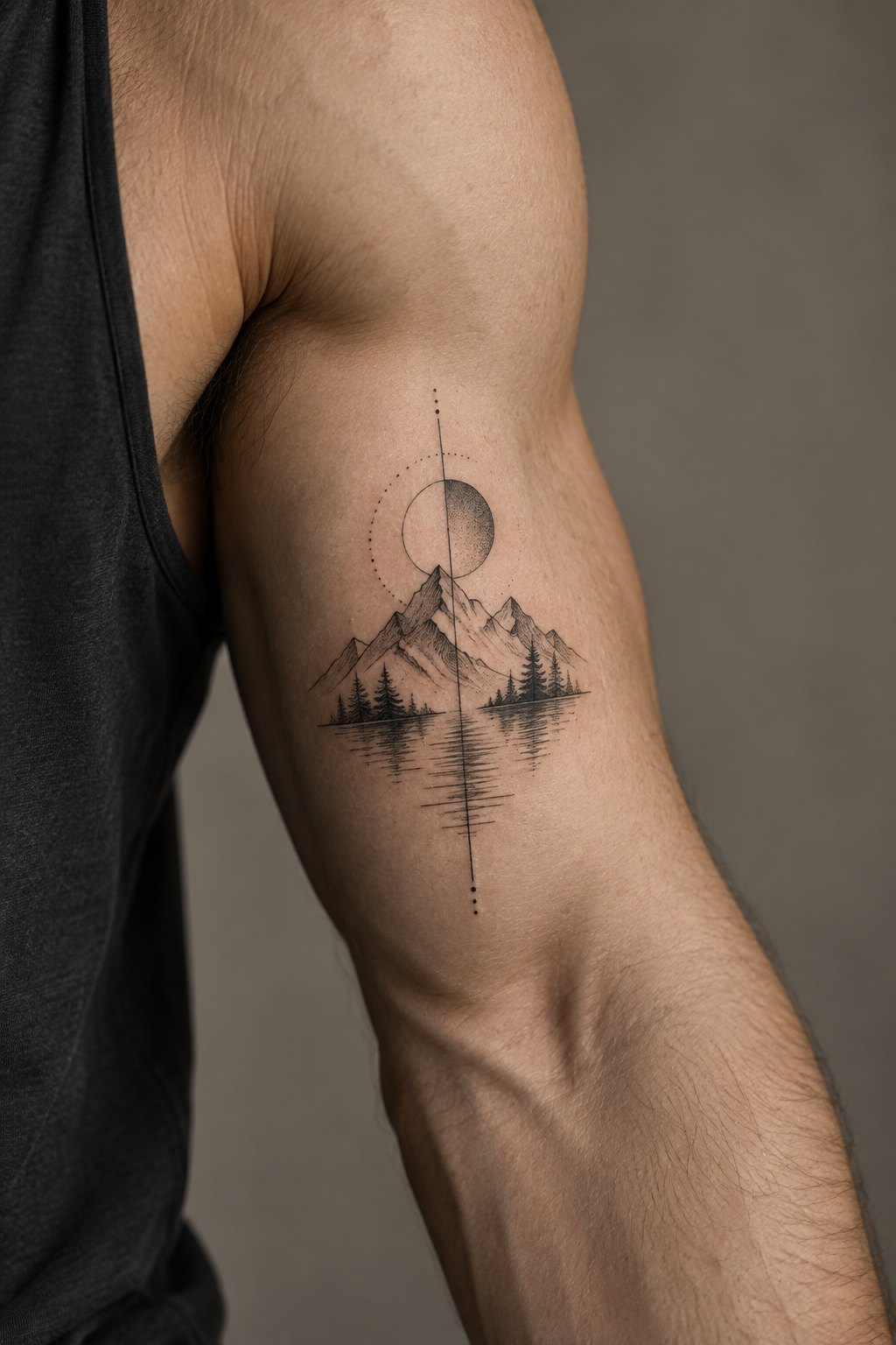 Personal initials meaningful inner bicep tattoos for men idea