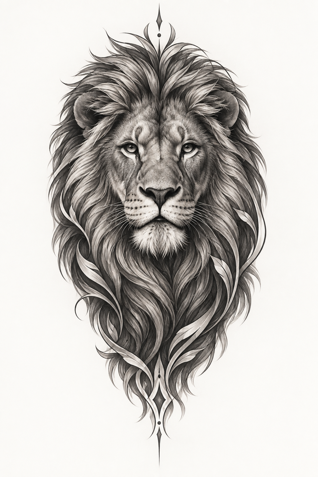 Lion portrait mens forearm tattoo design idea