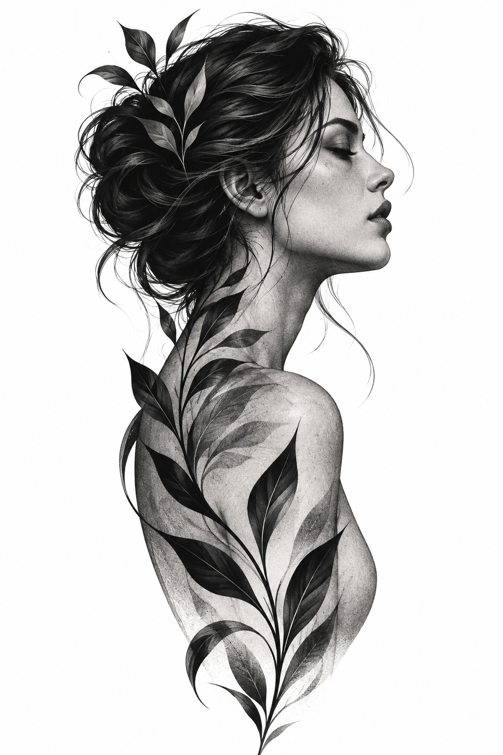 Portrait silhouette mens forearm tattoo design idea