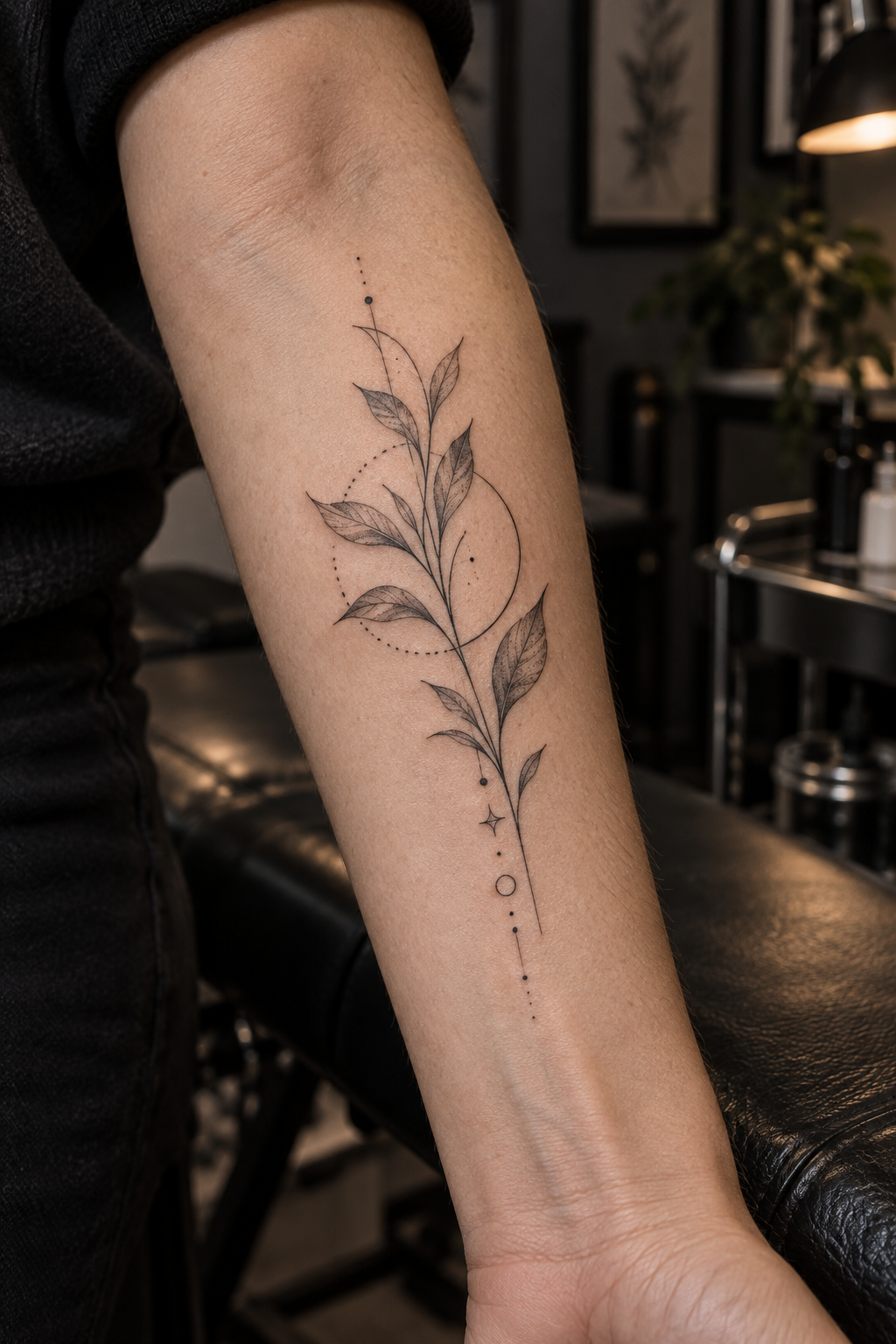 Tiny Ferns small forearm tattoos idea