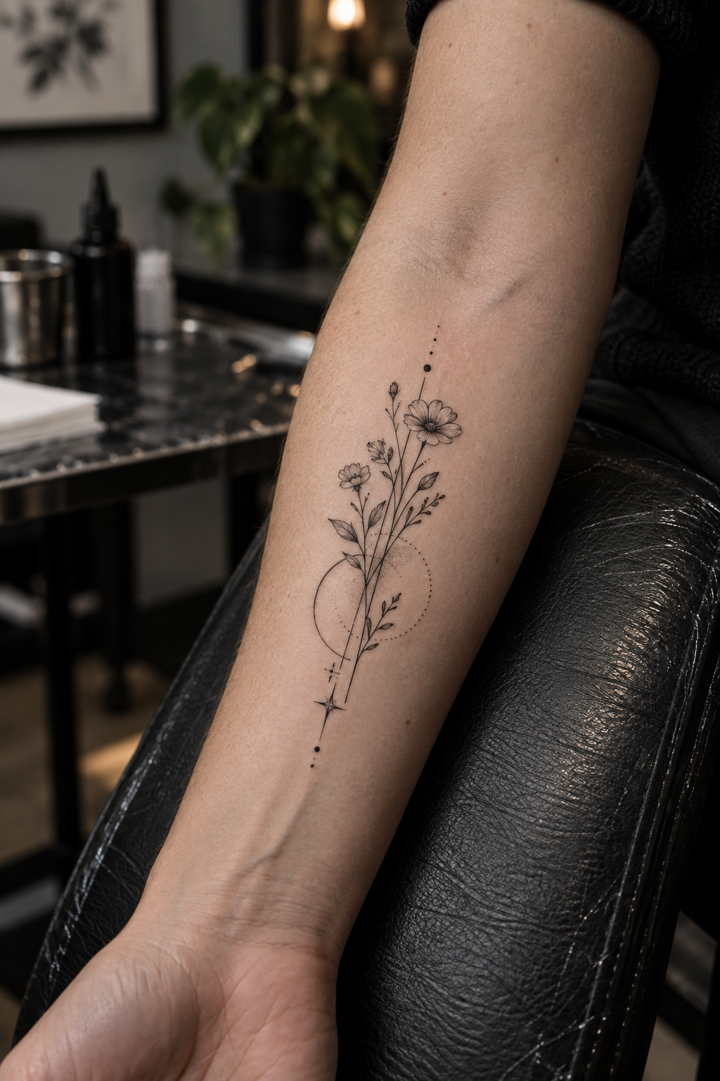 Delicate Lavender Sprigs small forearm tattoos idea