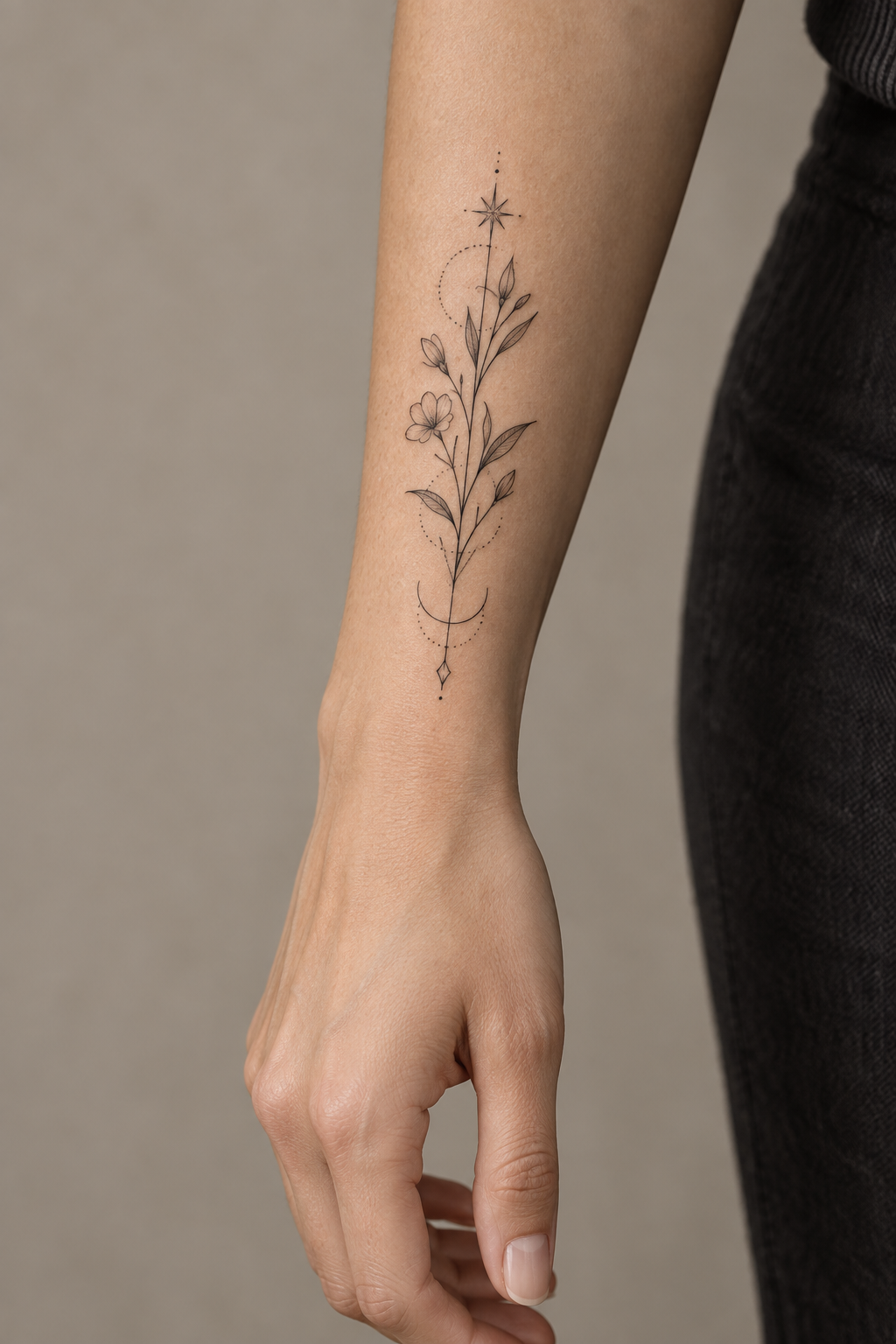 Minimalist Rose small forearm tattoos idea