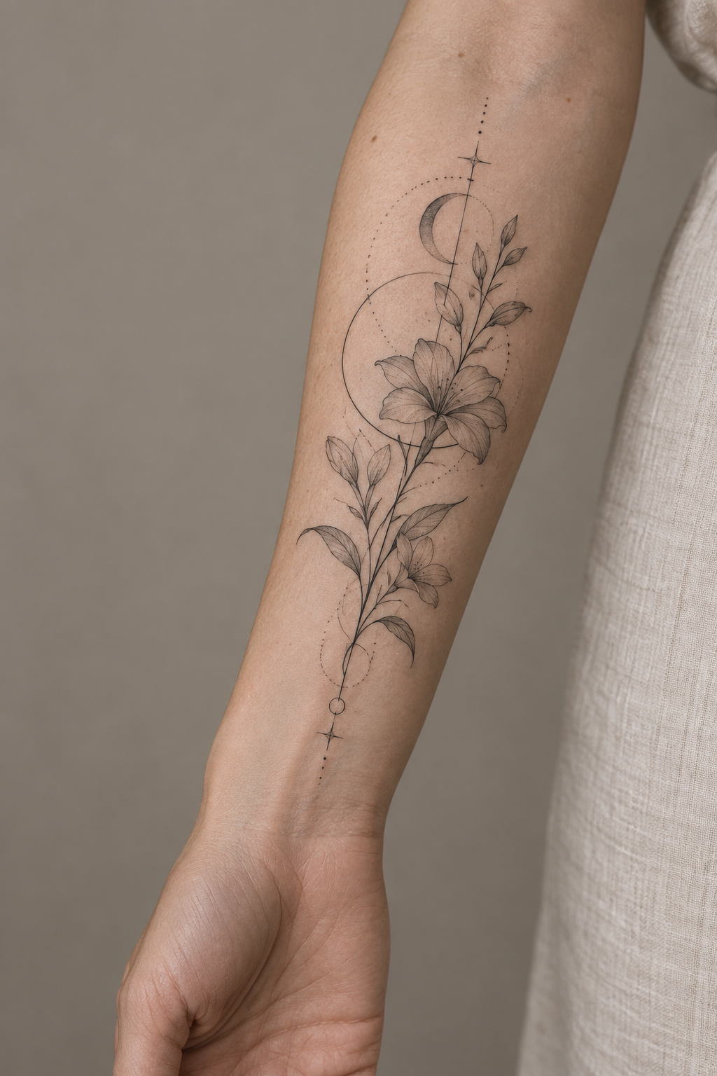 Whimsical Stars small forearm tattoos idea