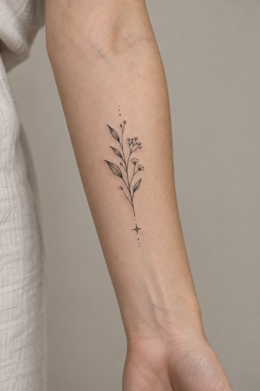 Minimalist Mountain small forearm tattoos idea