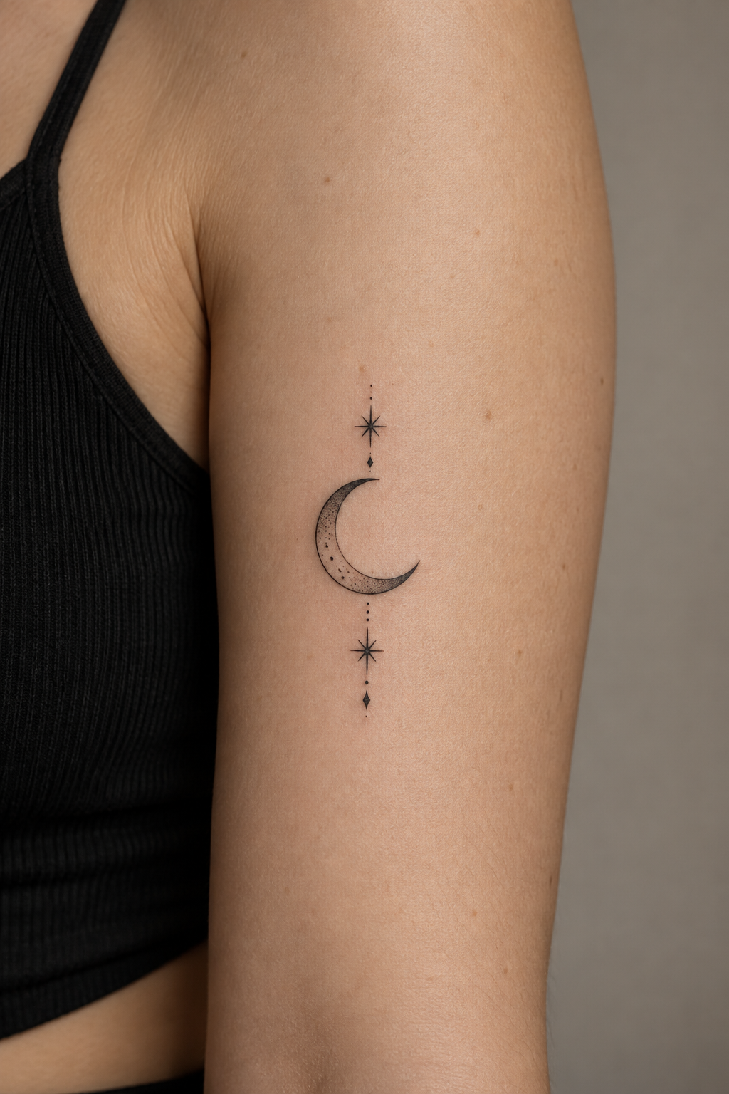 Crescent moon tattoo