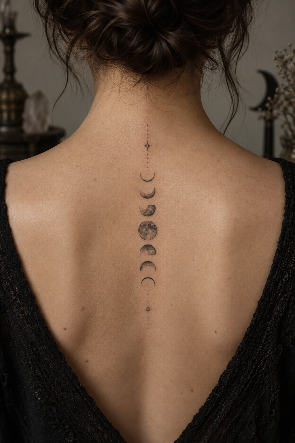 Moon phases tattoo