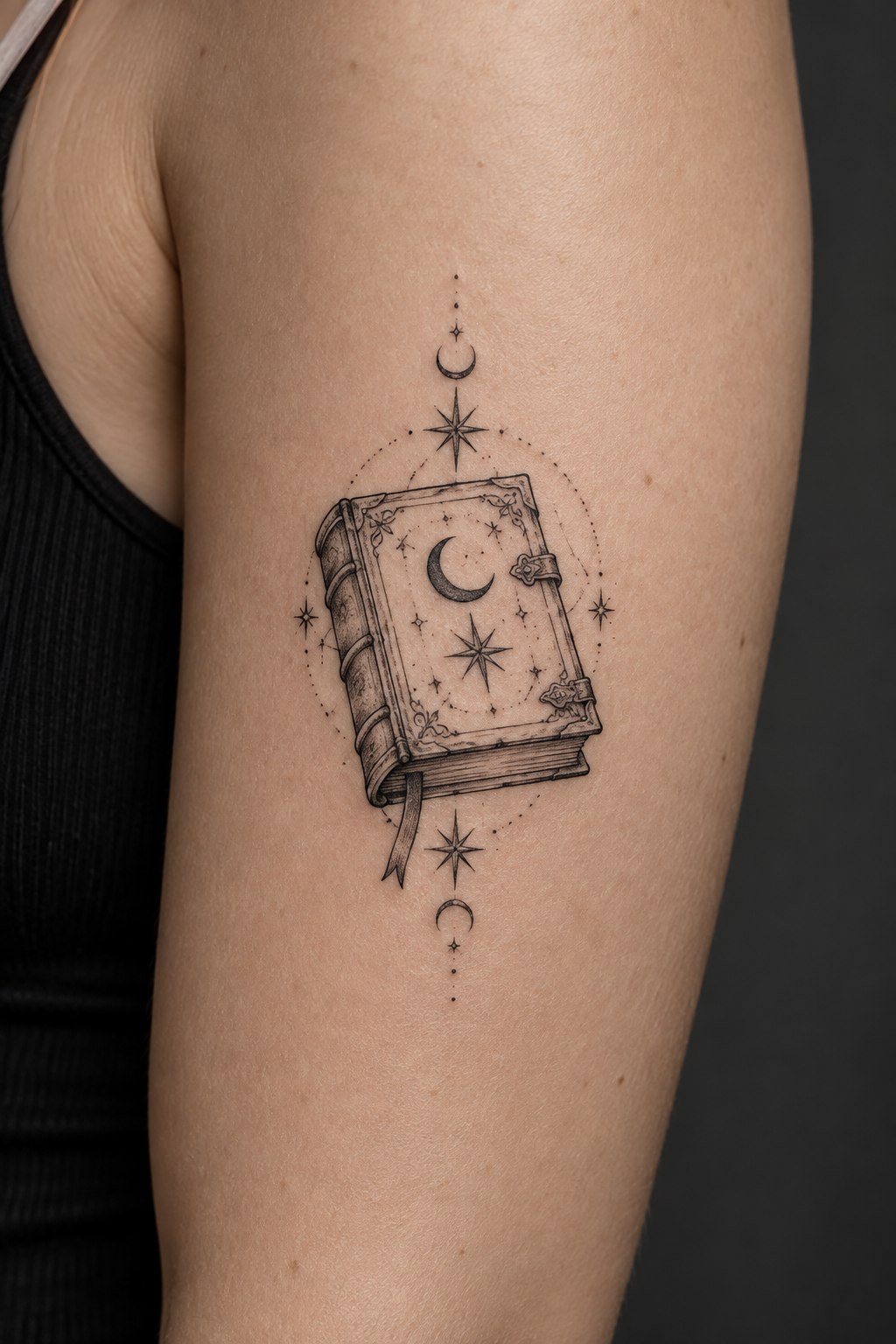 Spell book tattoo