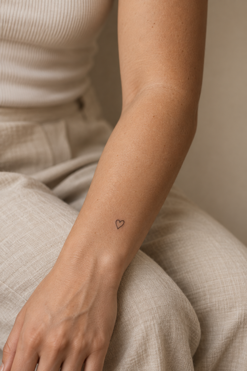 Tiny Heart Tattoo small arm tattoos idea