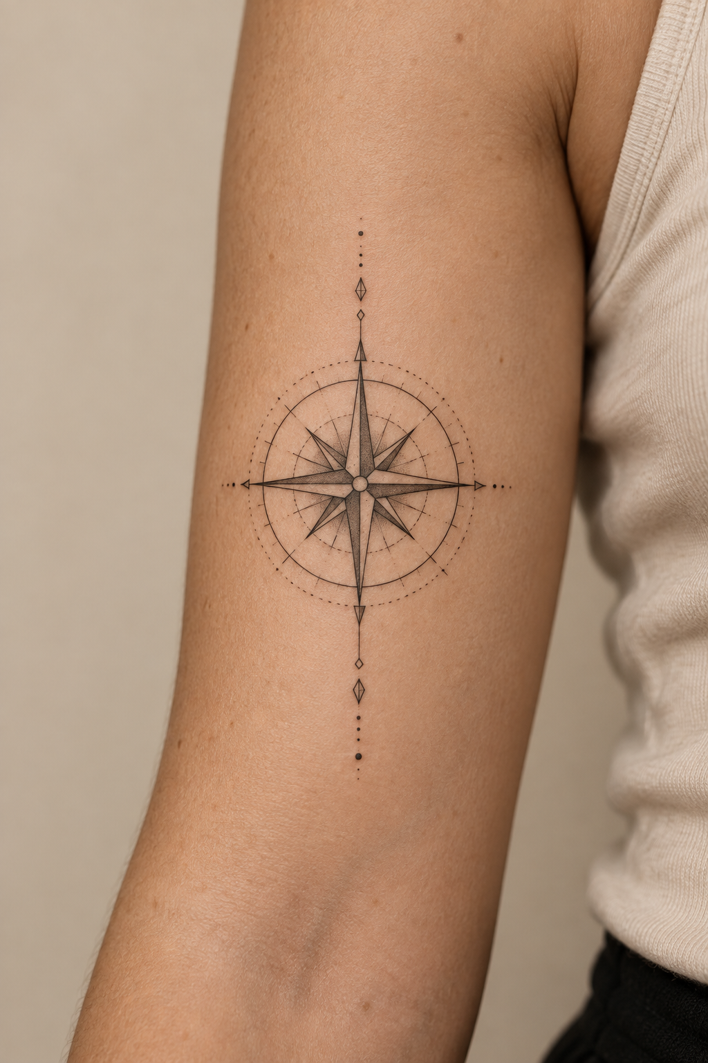 Compass Tattoo small arm tattoos idea