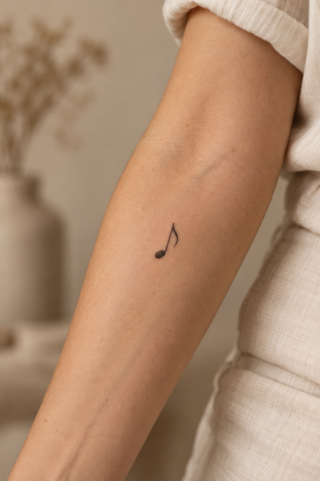 Music Note Tattoo small arm tattoos idea