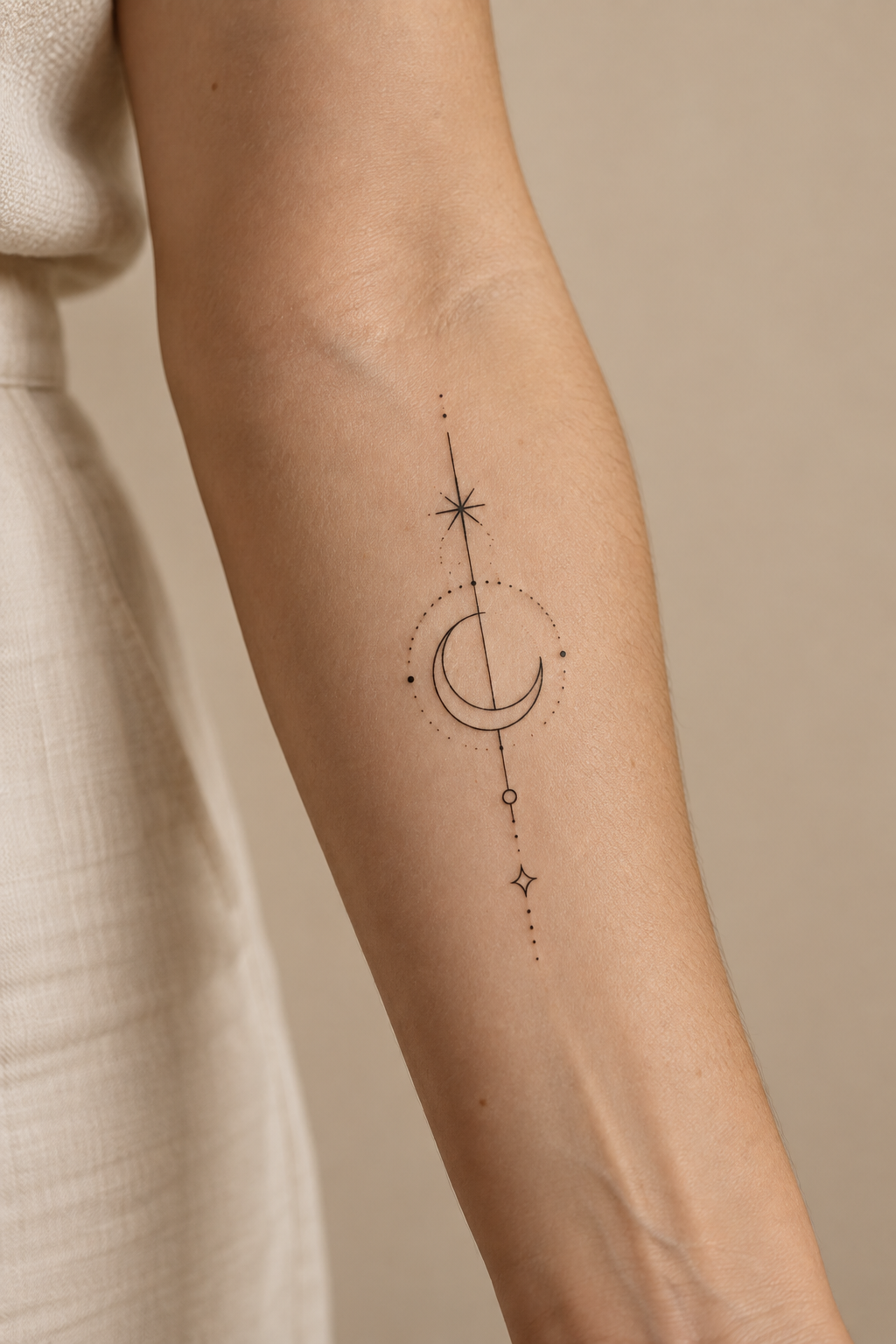 Simple Line Tattoo small arm tattoos idea