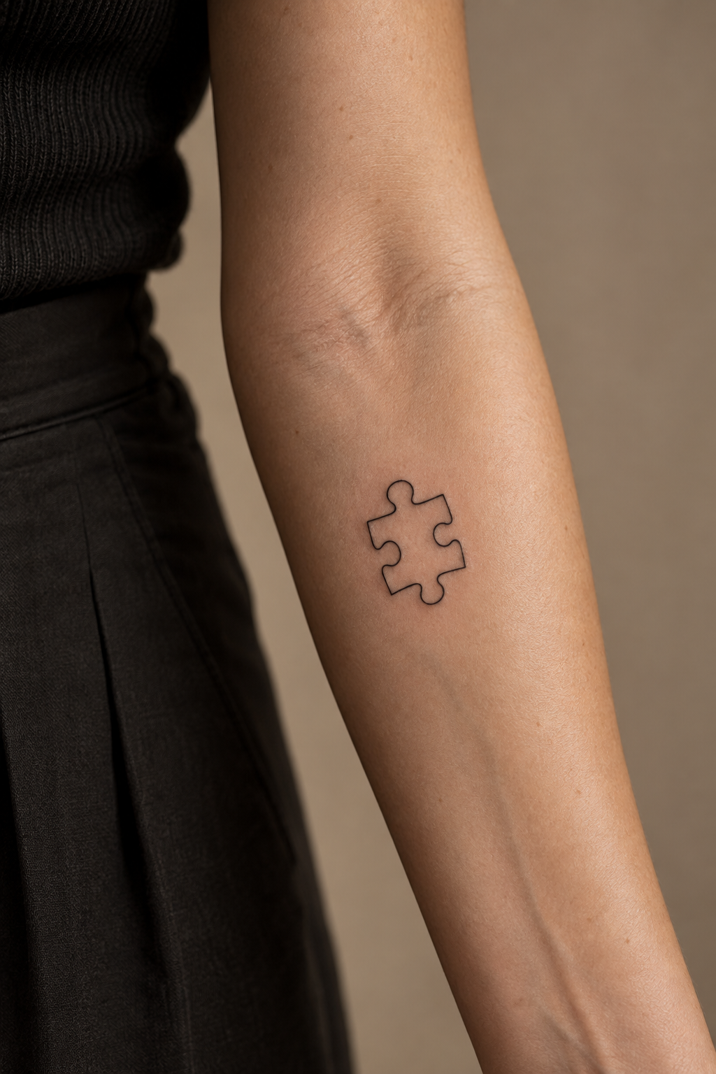 Puzzle Piece Tattoo small arm tattoos idea