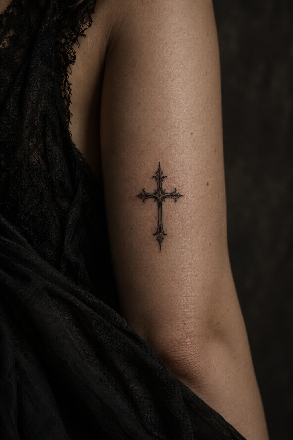 Gothic Cross small gothic tattoo idea