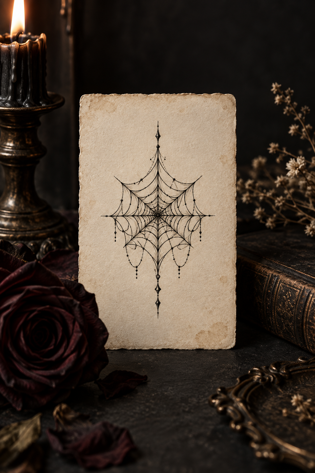 Spider Web small gothic tattoo idea