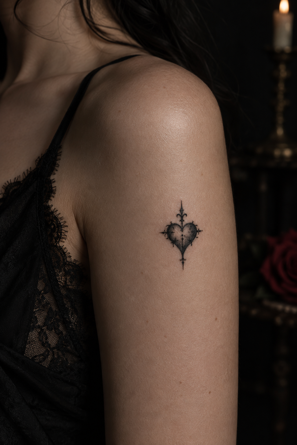 Gothic Heart small gothic tattoo idea